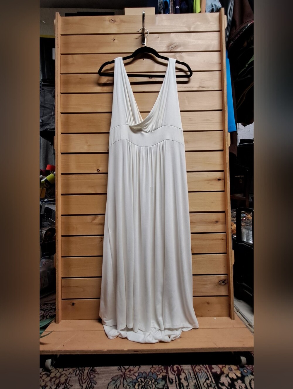 Bellino Clothing V-Neck Sleeveless Goddess Midi Dress Size 3X NWT
